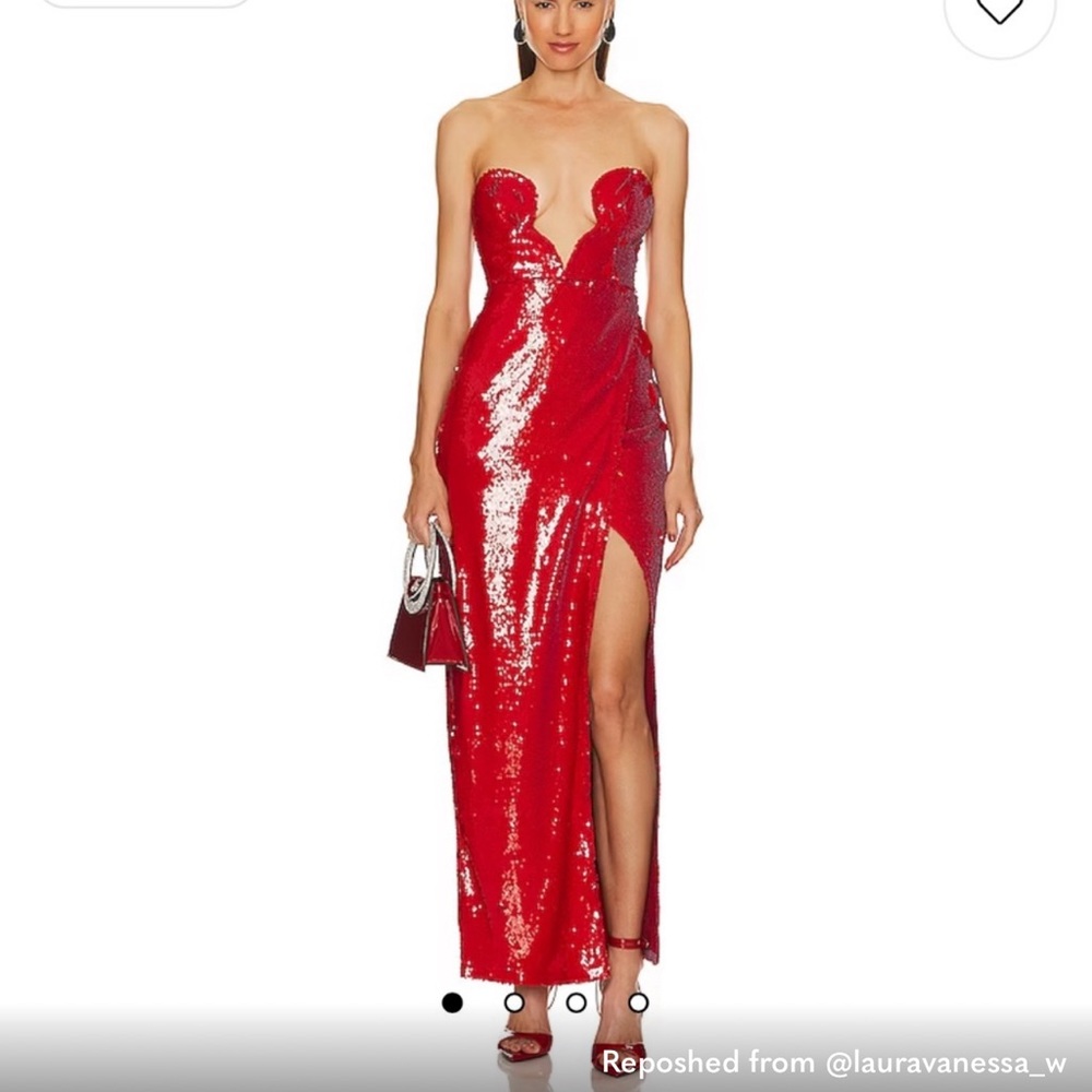 Michael Costello Giselle Dress in Red